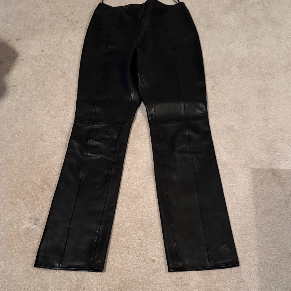 Cache Black Leather Pants